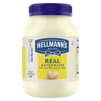 Walmart Hellmann's Real Mayonnaise Gluten Free, Sandwich Spread Condiments, 30 fl oz Jar offer