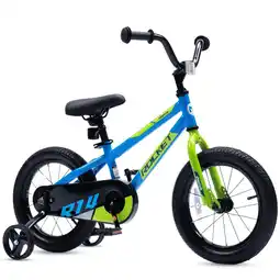 Walmart RoyalBaby Rocket 16 Inch Bicycle with Training Wheels for Toddlers, Unisex, Ages 3-4 Years, Blue offer