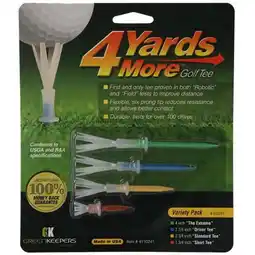 Walmart 4 Yards More Reduced Friction Polymer Golf Tees- Various Colors Blue, Green, Yellow and Red offer
