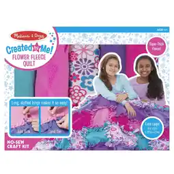 Walmart Melissa & Doug Created by Me! Flower Fleece Quilt No-Sew Craft Kit (48 squares, 4 feet x 5 feet) offer