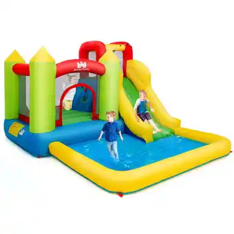 Walmart Costway Inflatable Bounce House Water Slide Jump Bouncer Climbing Wall Splash Pool Blower Excluded offer