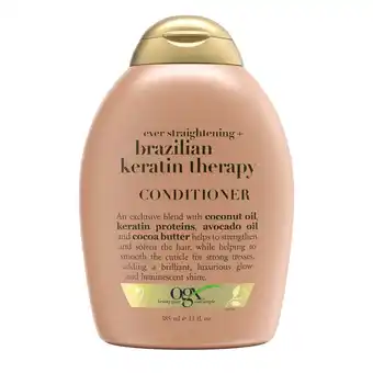 Walmart OGX Ever Straightening + Brazilian Keratin Therapy Hair-Smoothing Daily Conditioner, 13 fl oz offer