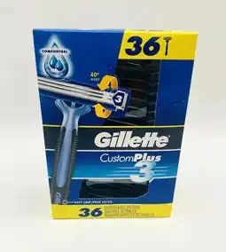 Walmart Gillette Custom Plus3 Disposable Razors, 36-count offer