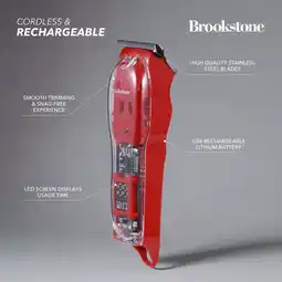 Walmart Brookstone Cordless Rechargeable T-Blade Men's Electric Trimmer offer
