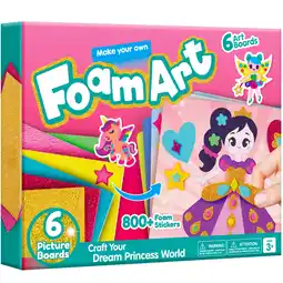 Walmart Joyfy Foam Art Kit for Kids, No Mess DIY Art Kit with 6 Boards and 800+ Stickers offer
