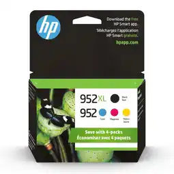 Walmart HP 952XL/952 High Yield Black and HP 952 Cyan/Magenta/Yellow Ink Cartridges (Pack of 4) offer