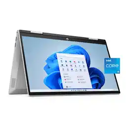 Walmart HP 14 FHD Pavilion x360 Laptop, Intel Core i5-1235U, 8GB, 256GB, Silver, Windows 11, 14-dy2050wm offer