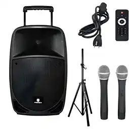 Walmart PRORECK Freedom 15 Portable 15-Inch 800 Watt 2-Way Rechargeable Powered Dj/PA Speaker System offer
