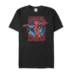 Walmart Men's Marvel Father's Day Spider-Man Amazing Dad Graphic Tee Black Small offer