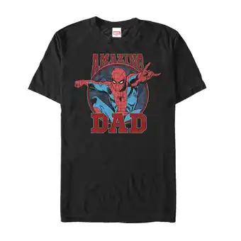 Walmart Men's Marvel Father's Day Spider-Man Amazing Dad Graphic Tee Black Small offer