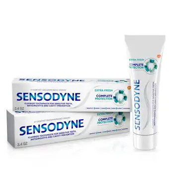 Walmart Sensodyne Complete Protection Sensitive Toothpaste, Extra Fresh, 3.4 Oz, 2 Pack offer