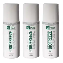 Walmart Biofreeze Biofreeze Professional Colorless 3oz Roll-On 3PK Pain Relief Arthritis Fast-Acting offer