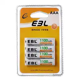 Walmart EBL Rechargeable AAA Batteries 1100mAh Ni-MH Triple A Batteries,1.2V 4Packs offer
