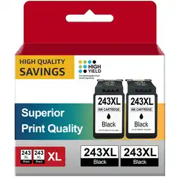 Walmart PG 243 Black Ink Cartridge for Canon 243 Black Ink for Canon Ink 243 Ink Cartridge for Printer (2BK) offer
