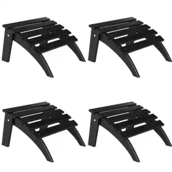 Walmart FOOWIN Folding Adirondack Ottomans Set of 4 for Adirondack Chair, Black offer