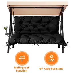 Walmart LCGOD Patio Bench Cushion, for Outdoor Swing Chair, Waterproof & Fade Resistant, 60x40x4 in, Black offer