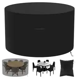 Walmart Tzdxfgl Round Patio Table Cover, 47 Dia Waterproof Outdoor Furniture Covers, Black offer