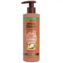 Walmart Garnier Whole Blends Taming Shampoo with Coconut Oil Cocoa Butter, 12 fl oz offer