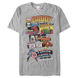 Walmart Men's Marvel Ultimate Dad Compilation Graphic Tee Athletic Heather X Large offer