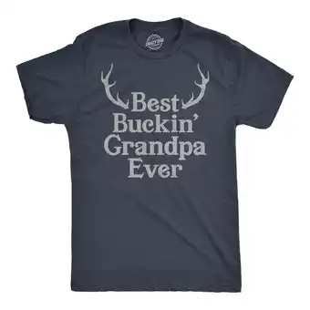 Walmart Mens Best Buckin Grandpa Ever T Shirt Funny Fathers Hunting Tee For Grandfather Graphic Tees offer