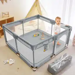 Walmart Beavtaens Baby Playpen, 50x50 Baby Play Yard with Anti-Slip Base, Travel Fence for 0-18 Months offer