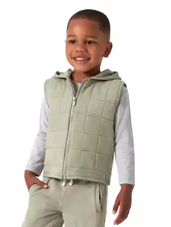 Walmart Modern Moments by Gerber Toddler Boy Quilted Hooded Zip Vest, Sizes 12M-5T offer