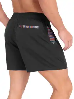 Walmart GIRUNS Men's 2 in 1 Hybrid Shorts Summer Quick Dry Running Athletic Stretch Gym Beach Short offer