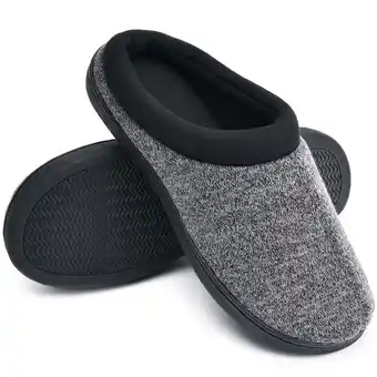 Walmart LORDFON Mens House Slipper Memory Foam Warm Winter Indoor Slippers for Men with Non Slip Sole offer