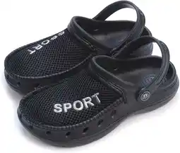 Walmart Pupeez Boys Slide Sandals Black offer