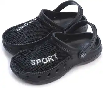 Walmart Pupeez Boys Slide Sandals Black offer