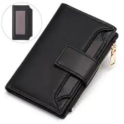 Walmart GOIACII Wallet for Women Bifold RFID Blocking Card Holder Leather Wallets with Zipper Coin Pocket offer
