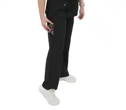 Walmart Fubu Women's High Waisted Wide Leg Yoga Scrub Pant Medical Nursing Uniform offer