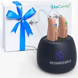Walmart EarCentric EX2 Rechargeable Behind-the-Ear Beige kit (2pc) - Beige by EarCentric Hearing Aids offer
