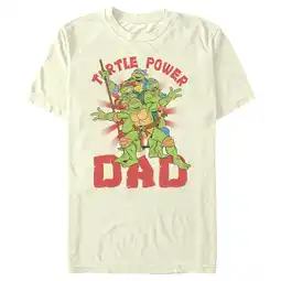 Walmart Men's Teenage Mutant Ninja Turtles Power Dad Turtle Brothers Graphic Tee Beige Medium offer