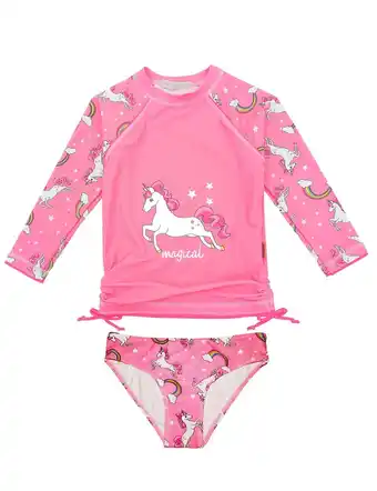 Walmart weVSwe Baby Girl Swimsuit UPF 50+ Rash Guard 2 Pieces Set Sizes 2-10 offer