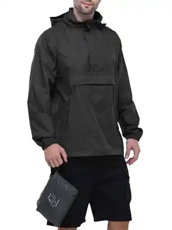 Walmart Off Road Ventures Men Rain Jacket Waterproof Hood Packable Lightweight Raincoat for Fishing Golf offer