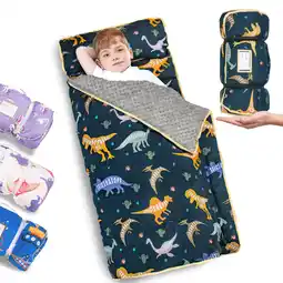Walmart Primlect Nap Mat, 45 x 22 , Ultra Soft Rolled Sleeping Bags with Removable Pillow, for Daycare offer