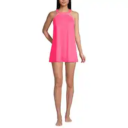 Walmart Lands' End Women's High Neck Swim Dress One Piece Swimsuit offer