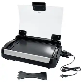 Walmart Blue Jean Chef 1800W Indoor Reversible Grill & Griddle with Lid (Driftwood Gray) offer