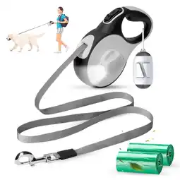 Walmart Oneisall Retractable Dog Leash for Small Medium Dogs up to 88 lbs, 26FT Dog Leash with Light, White offer