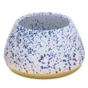 Walmart Navaris Ceramic Dog Bowl - Water/Food Bowl - Dot-Print Design - Single Piece offer