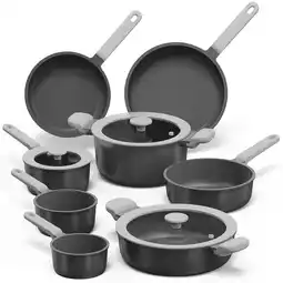 Walmart Carote Nonstick Cookware Sets, Ultra Non Stick Pots and Pans, Induction Cooking Set, Black offer