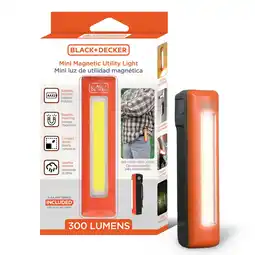 Walmart BLACK+DECKER 300 Lumens Battery-Powered Clip-on + Magnetic Mini COB Utility Light offer