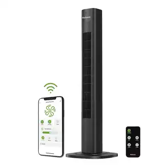 Walmart Holmes 36 SmartConnect Wi-Fi Tower Fan, 3 Speeds, Voice Control, Remote Control, Auto Timer, Black offer