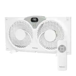 Walmart Holmes 9 Digital Window Fan, 3-Speed, Thermostat, Remote, Adjustable Extenders offer