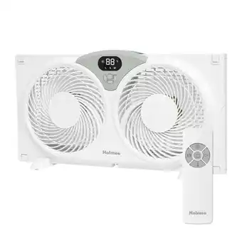 Walmart Holmes 9 Digital Window Fan, 3-Speed, Thermostat, Remote, Adjustable Extenders offer