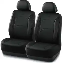Walmart Skechers Leather Front Car Seat Cover – Stylish Diamond Design, Universal Fit - Black offer