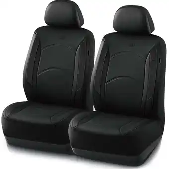 Walmart Skechers Leather Front Car Seat Cover – Stylish Diamond Design, Universal Fit - Black offer