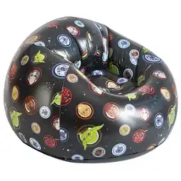 Walmart Star Wars Inflatable Gaming Chair by Idea Nuova - Grey, Ideal for Kids Ages 3 and Up offer