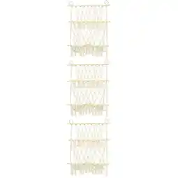 Walmart 3 Count Ceiling Trunk Net Bag Storage Rack Plush Toy Storage Bag 75X52CM White offer